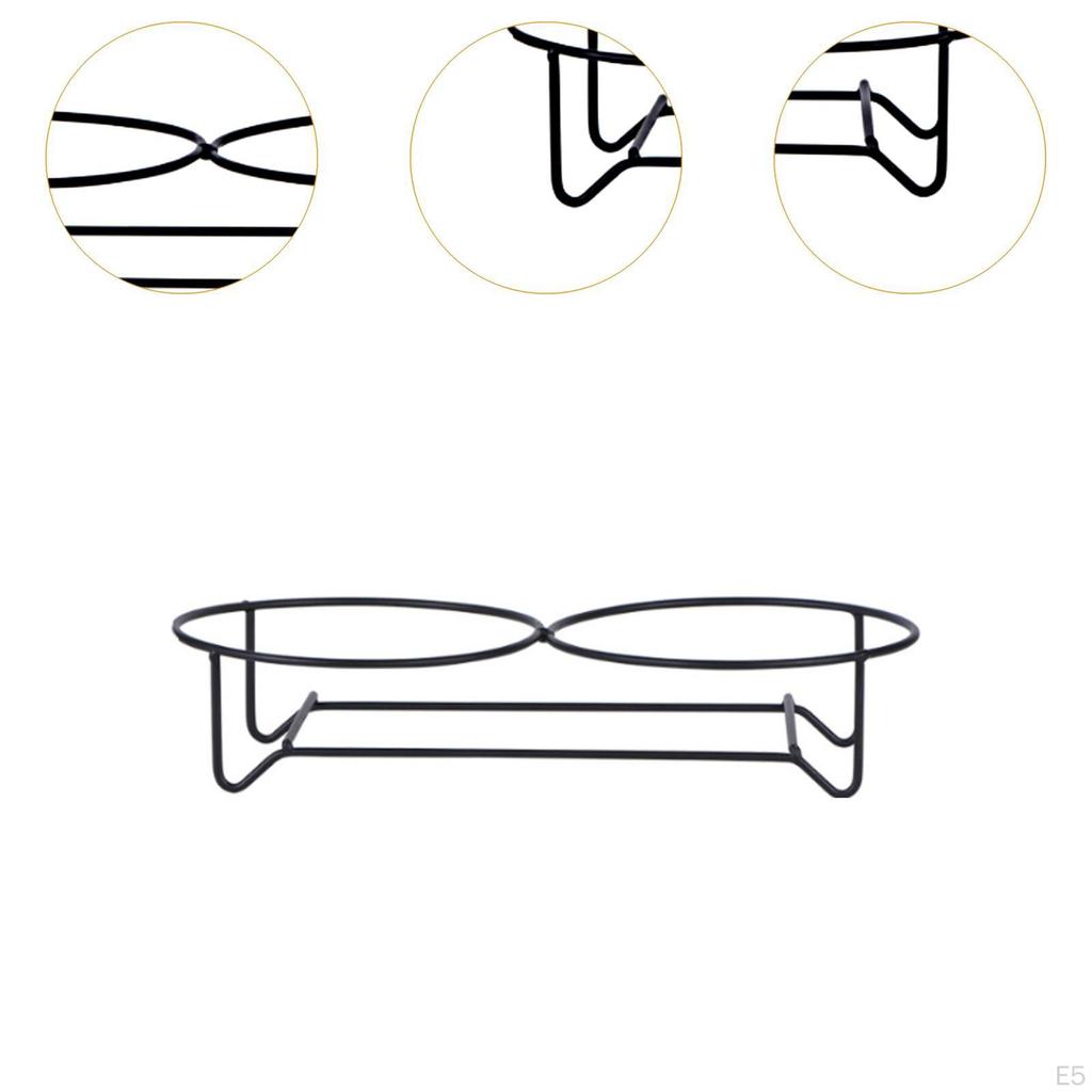 Elevated Bowl Stand Carrier Solid Metal Lightweight Accessories Iron Frame Feeding Station for Dogs