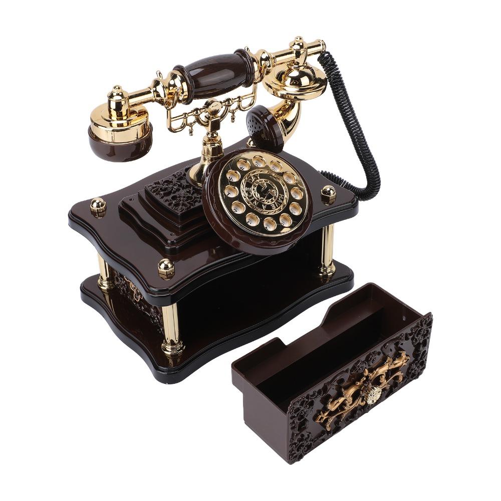 ABS Telephone Music Box Old Fashioned Style Retro Telephone Decor Home Decoration