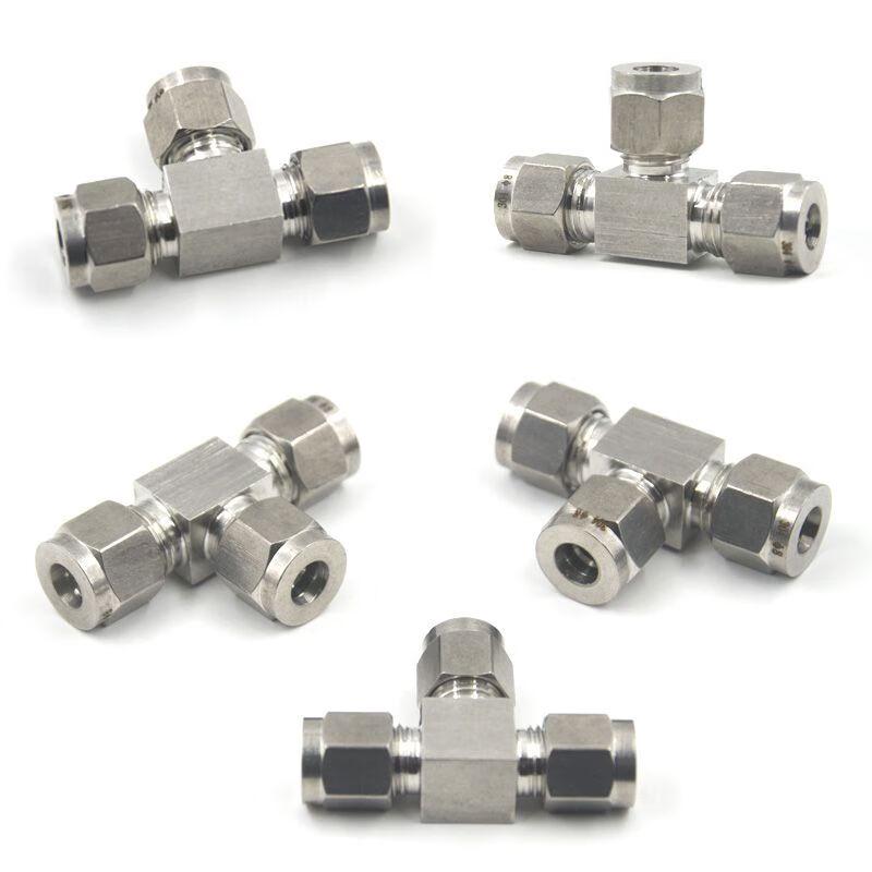 Stainless Steel T-Type Double Ferrule Tee Connector