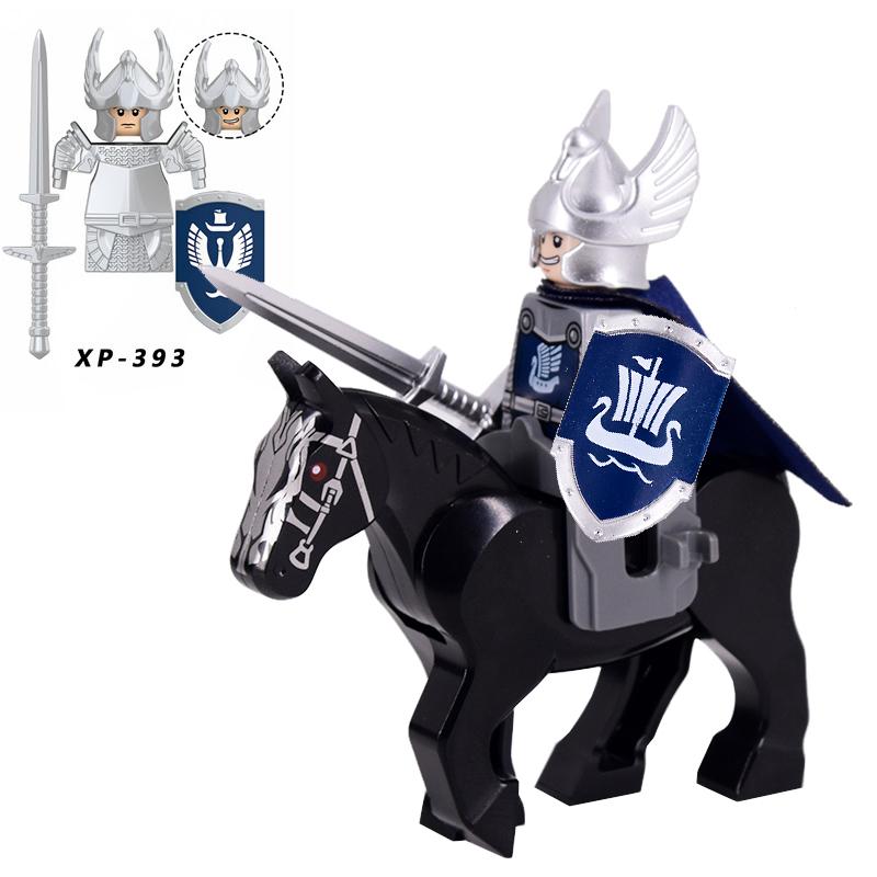 Medieval Rohan Gondor Knights Lotr Figures Building Blocks The Guard Soldier With War Horse Bricks Toys for Children XMAS Gifts