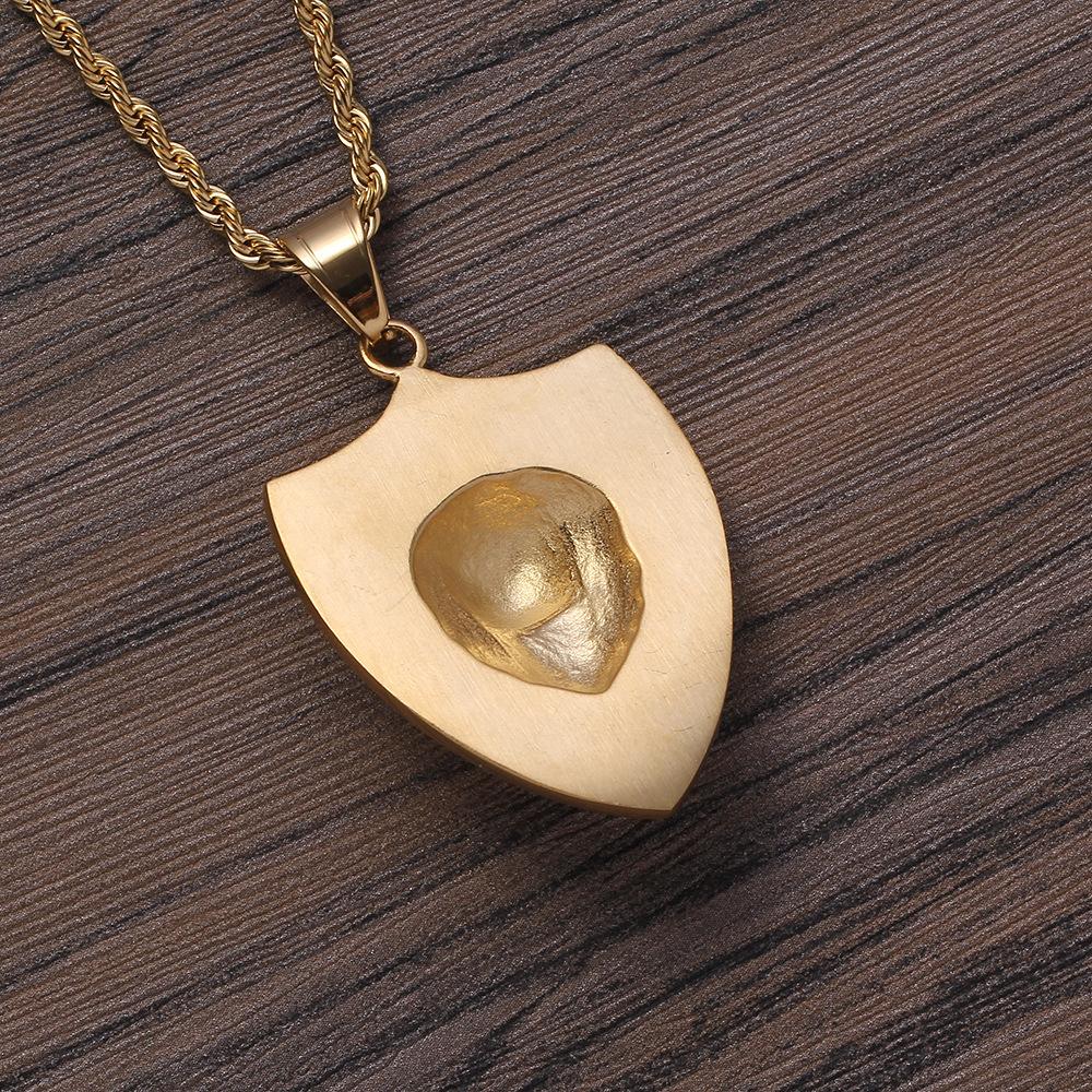 Европейские и американские хип-хоп щит украшения силуэт животного трехмерное ожерелье