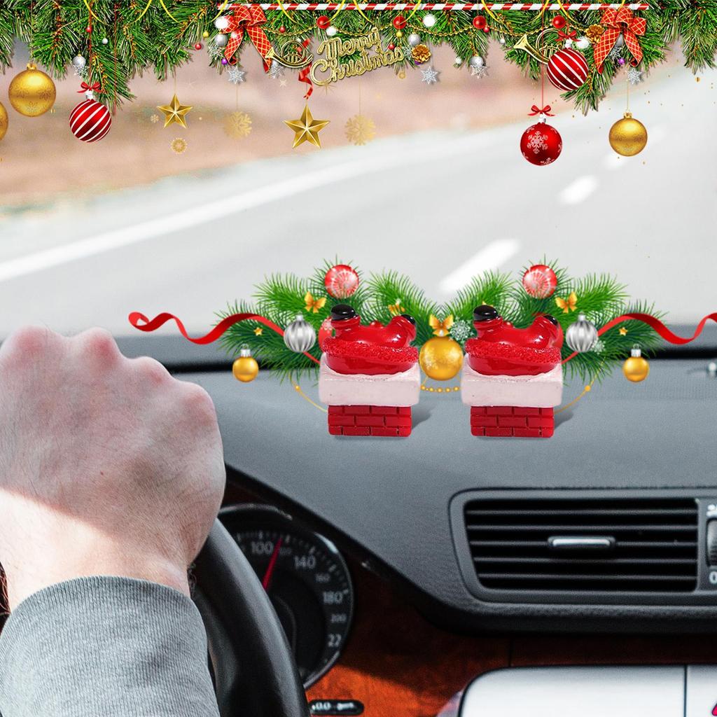 Mini Santa Figure Christmas Miniature Desktop Decor Collectible Santa Claus Ornament For Bedside Shelf Kitchen Dining Table Car