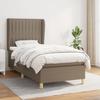 3128665 vidaXL Divan Bed with Mattress Taupe 100x200 Cm Fabric