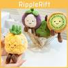 Cute Orange Pineapple Watermelon Durian Strawberry Cartoon Plush Doll Pendant