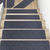 Non-Slip Stair Mat Self-adhesive Strong Adhesion Easy Installation No Cutting Reusable Embossing Stair Floor Mat Washable Dorm Home Stair Rug