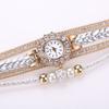 Women Fashion Quartz Wrist Vintage Weave Wrap Watch Bracelet