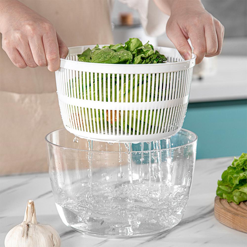 LMETJMA 3L центрифуга для салата, большая салатница с крышкой, одноручная, легко нажимаемая центрифуга для салата, стиральная машина, сушилка, миксер JT249
