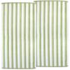 Набор для ванной из 60 полотенец 120 см Aegean Bay, 2 шт., прибл.. см, Хлопок, Полоска, Зеленый, BI7005-2P04
