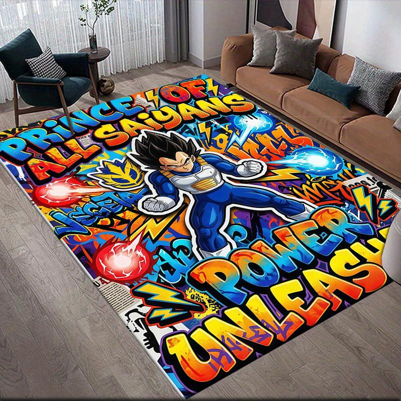 Vegeta Home Sofa Decoration for Living Room & Bedroom, Non‑Slip Play Flannel Floor Mat for Game Room
