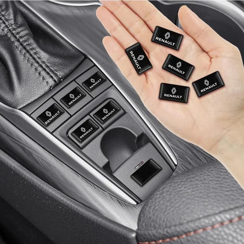 2026 Hot For Renault Interior Stickers 10pcs Car Styling 3D Small Emblem Badge Stickers For Renault DACIA Scenic Loguna Twingo S