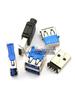 USB 3.0 Type A Male to Female 90/180 Degree and Type B Female Square Port Connector
