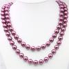 10mm Fuchsia South Sea Shell Pearl Necklace Rope Chain Beads for Jewelry Making Design Gift for Women Necklace for Women