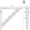 Wall Shelf Brackets 2 pcs Antique Brown 10.5 x 10.5 x 3 cm Steel