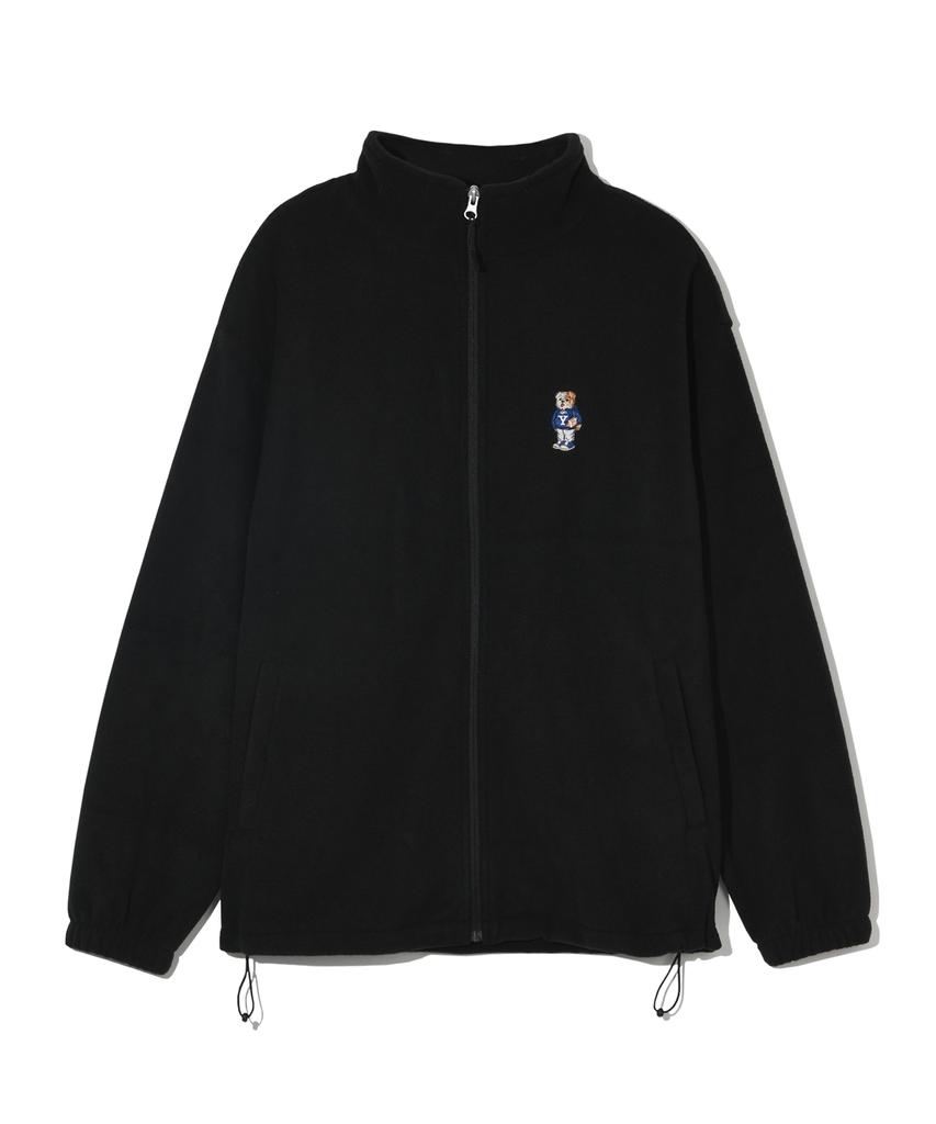 Флисовая спортивная куртка Yale Embroidery Dan_Черная
