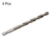 uxcell 4pcs M35 High Speed Steel Cobalt Twisting Drill Bit 6.8mm/0.04" Dia, Quick Change