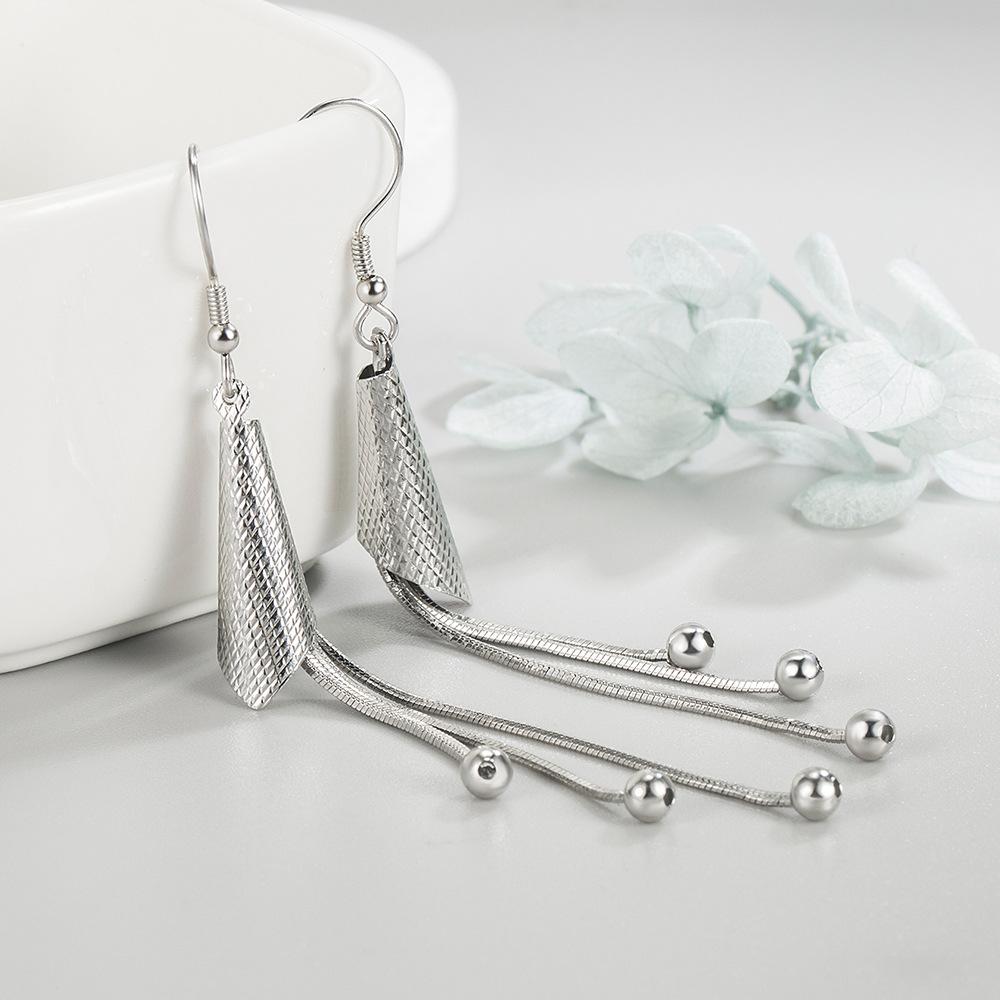 Женская корейская мода, милые, элегантные, посеребренные 925 пробы, антиаллергенные, простые, с крючком для перезвона ветра, висячие серьги, женские серьги с кисточками, колокольчик, украшения для ушей, рождественский подарок
