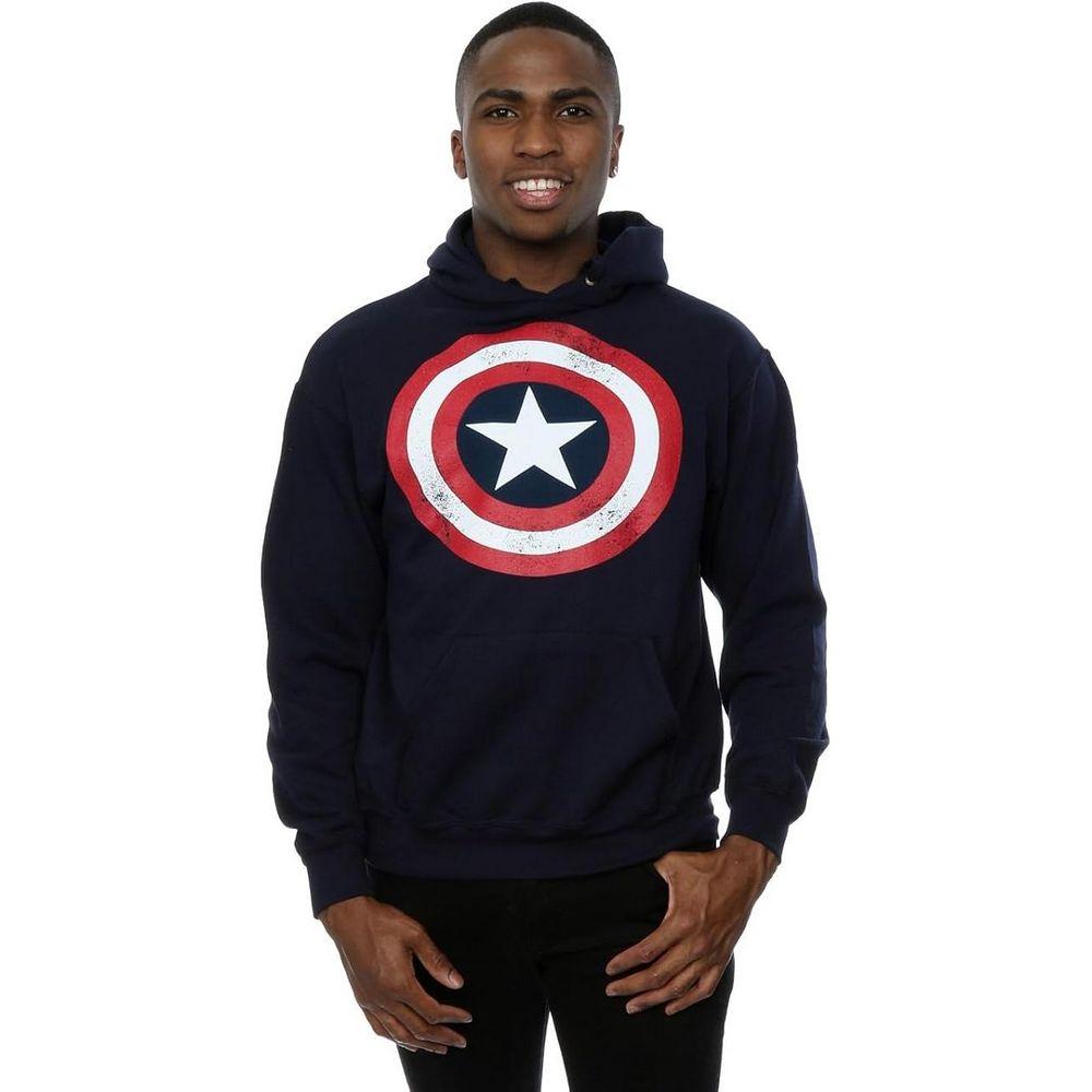 Captain America Mens Distressed Shield Hoodie