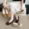 Fashion 2025 New Retro Mary Jane Women's Shoes Knitted Soft Sole Breathable Flat Versatile Shallow Mouth Single Shoe Comfortable Sandals