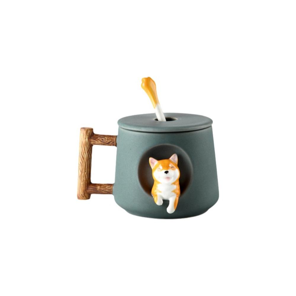 420ml 3D Ceramic Mug Dog Design Milk Tea Cup Creative Tea Cup Cafes