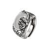 XIYANIKE Ethnic Thai Silver Lotus Stone Cuff Finger Rings For Women Girl Vintage Fashion New Jewelry Gift Party anillos mujer