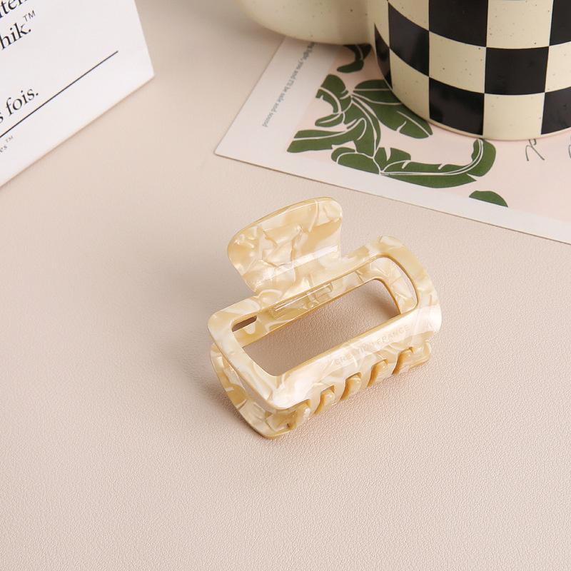 Новые ацетатные квадратные полые большие заколки-крабы для женщин, однотонные, с леопардовым узором, зажим-акула, женские аксессуары для волос