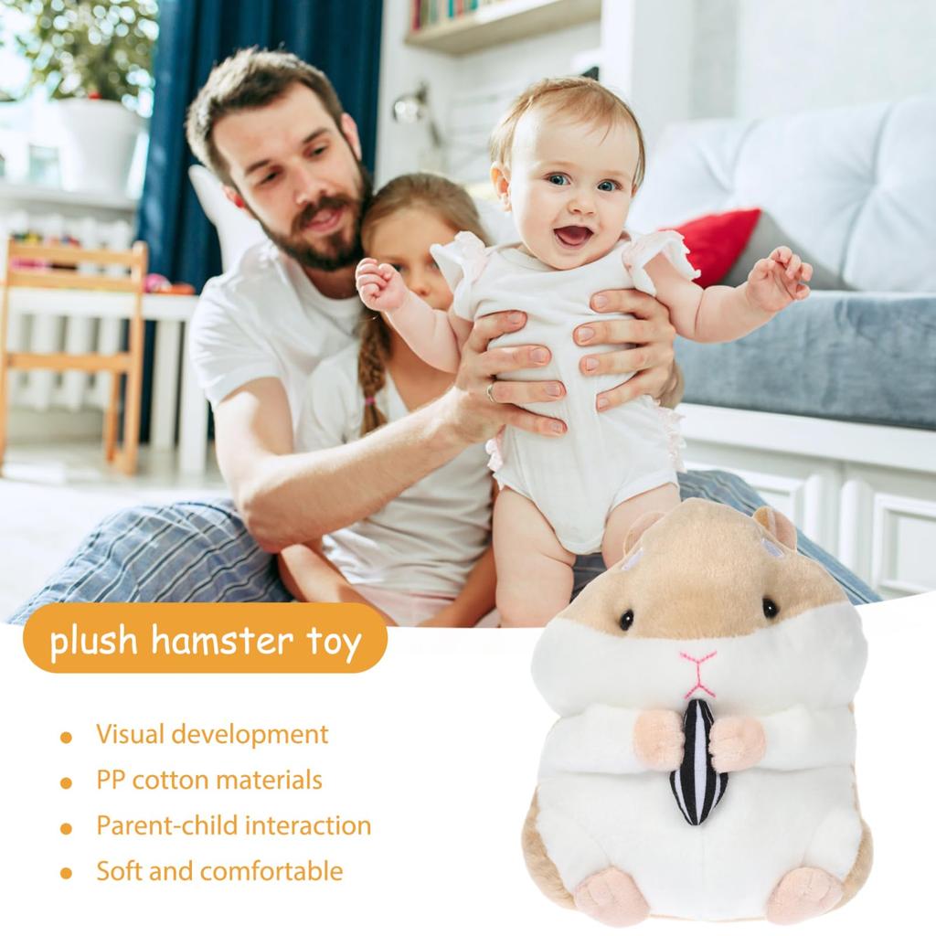 LIFKOME Плюшевая игрушка-хомяк, Пушистая и милая, Игрушка-животное, Декор персонажа, Сшитая обертка, Фигурка, 23 см