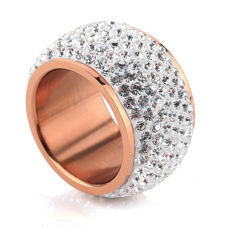 Оптовые блестящие кольца на палец со стразами для женщин, роскошное ювелирное кольцо с кристаллами золотого цвета