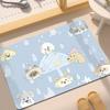 Creative Small Animals Household Bathroom Floor Mat Toilet Door Personalized Soft Cushion Diatom Mud Cartoon Absorbent Floor Mat