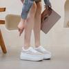Fashion 8CM Air Mesh Weave Microfiber Genuine Leather High Brand Platform Wedge Fashion Summer Comfy Shoes Sandals Women Chunky Sneaker