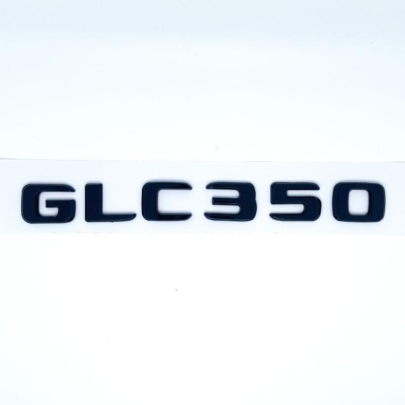 HUUML1 3D ABS Chrome Black Letters GLC260 GLC300 GLC350 GLC220d GLC350e 4Matic Emblem for Benz GLC X253 Car Trunk Logo Sticker