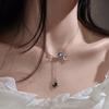 Starry Sky Moonstone Unicorn Necklace Female Little Fresh Fairy Temperament Mori Temperament Wind Long Collarbone Chain