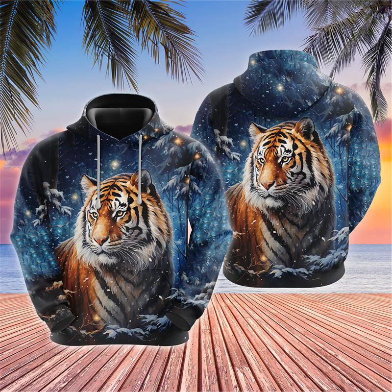 Новые милые толстовки с принтом тигренка в виде 3D-принта для мужчин и женщин, свободные толстовки с капюшоном, свитера с капюшоном, спортивные костюмы, пальто, детская одежда