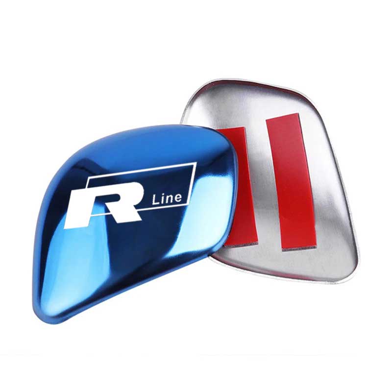XMZSA1 1 Pair Car Gear Shift Knob Head Emblem Sticker for Volkswagen VW R line Golf GTI Jetta Polo Bora Passat Scirocco CC Accessories