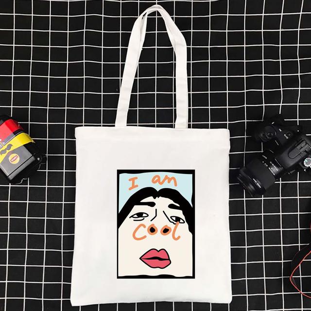 Высококачественная большая вместительная холщовая сумка-тоут, забавная складная женская сумка из полиэстера, складные сумки на плечо