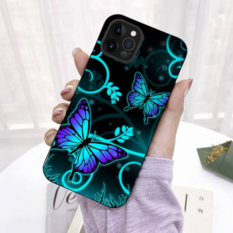 Милый красочный чехол для телефона с бабочками для iPhone 11 12 13 Mini Pro Max 8 7 6 6S Plus X 5 SE 2020 XR XS Funda Case