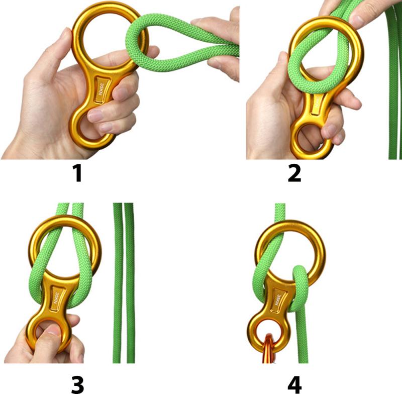 Устройство контроля спуска 8-образного спуска для скалолазания на открытом воздухе для скалолазания