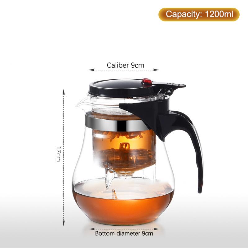 Thick Durable Heat Resistant Glass Teapot Tea Infuser Filter Teawear Scented Tea Container Tea Strainer Teapot Homeware