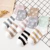 5Pairs Women Cotton Socks Cute Print Princess Two-dimensional Fashion Socks Striped Plaid Ladies Spring Summer Socks