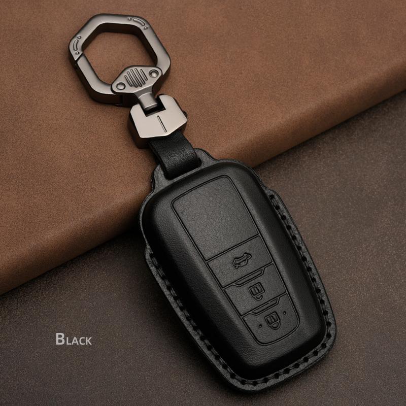 Кожаный чехол-брелок для ключей для Toyota Camry Corolla FJ Land Cruiser RAV4 Prius Sienna Prado CHR Avalon GT86 Защитный брелок