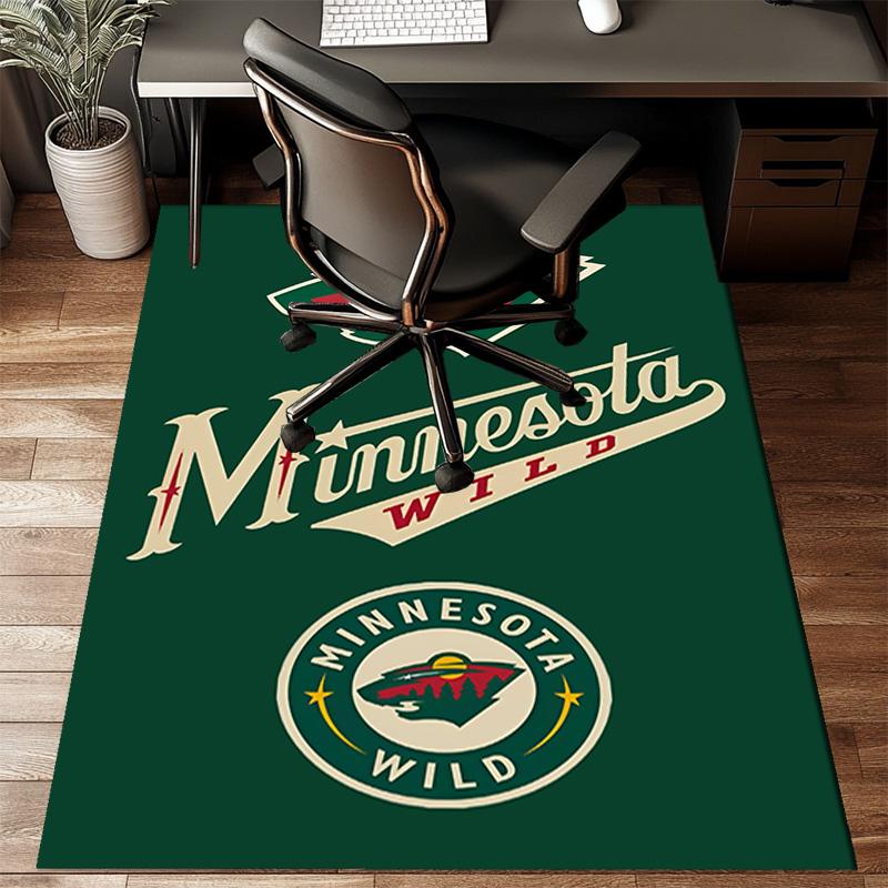 Коврик для пола хоккейной команды Minnesota Wild для гостиной, игровых комнат, офиса, спальни, офисный коврик для пола, игривый дизайн, рождественские подарки для фанатов