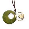Jewelry Handmade Bohemia Wooden Necklace Velvet Chain Bird Pendant
