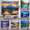 Nature Mountains Lake View Wall Art Tapestry Dormitory Room Aesthetic Decoration Living Room Bedroom Home Decoration
