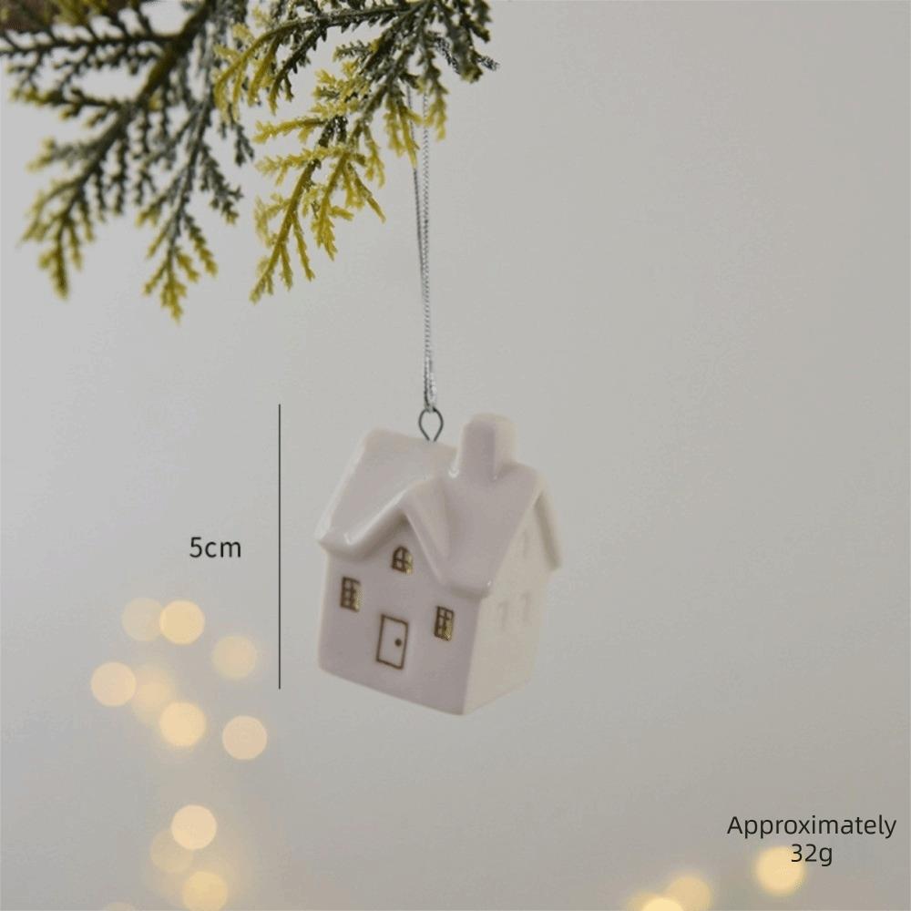 Home Decor Christmas Tree Charms Ceramic Mini Elk Pendant Penguin Christmas Pendant Party Supplies