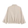 ZA Womens Fashion Zip Jacket 2026 Fall Solid Color Casual Pocket Loose Fit Polo Neck Long Sleeve Outerwear