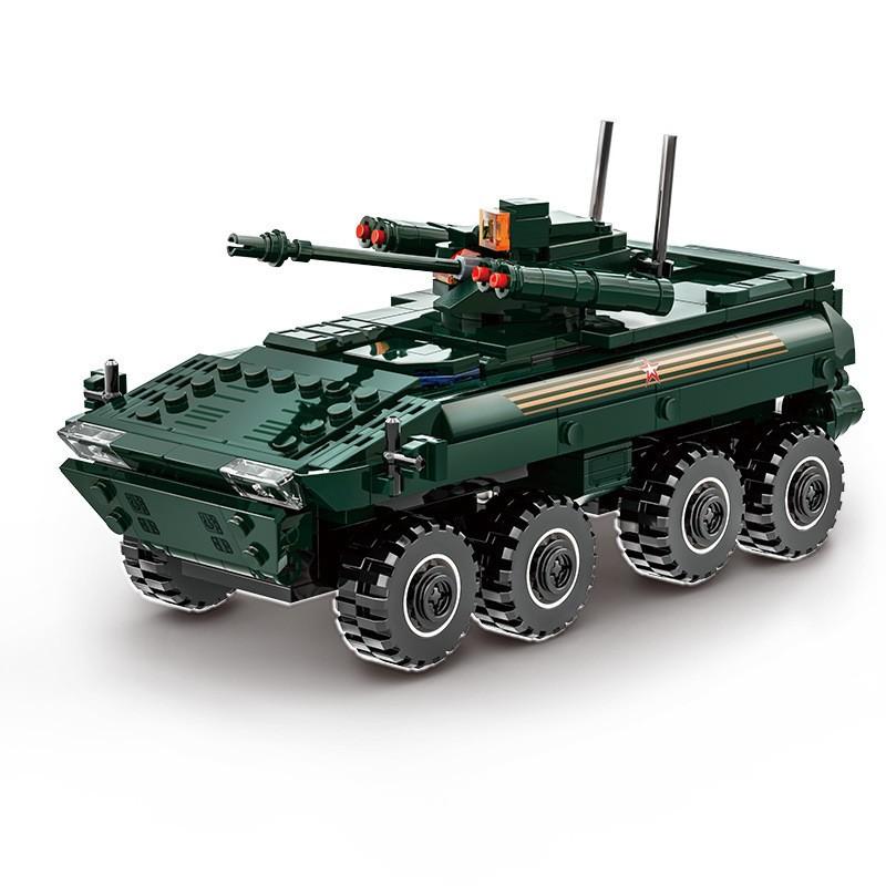 2024 Военная штурмовая машина BOXER XM808 DANA M2 BTR-4 Модель боевой машины пехоты Современные строительные блоки Кирпич Детские игрушки