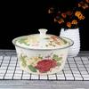 Эмалированные супницы с крышкой, утолщенная эмалированная миска, бытовая большая миска, суповая кастрюля, миска для начинки для пельменей с салом, китайская миска