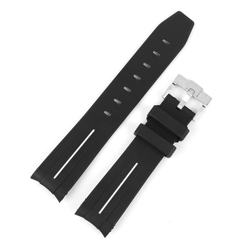 Curved Interface Rubber Watch Strap 20mm Men Women Waterproof Sports Watch Band for Moonswatch Watchband Watch Accessories