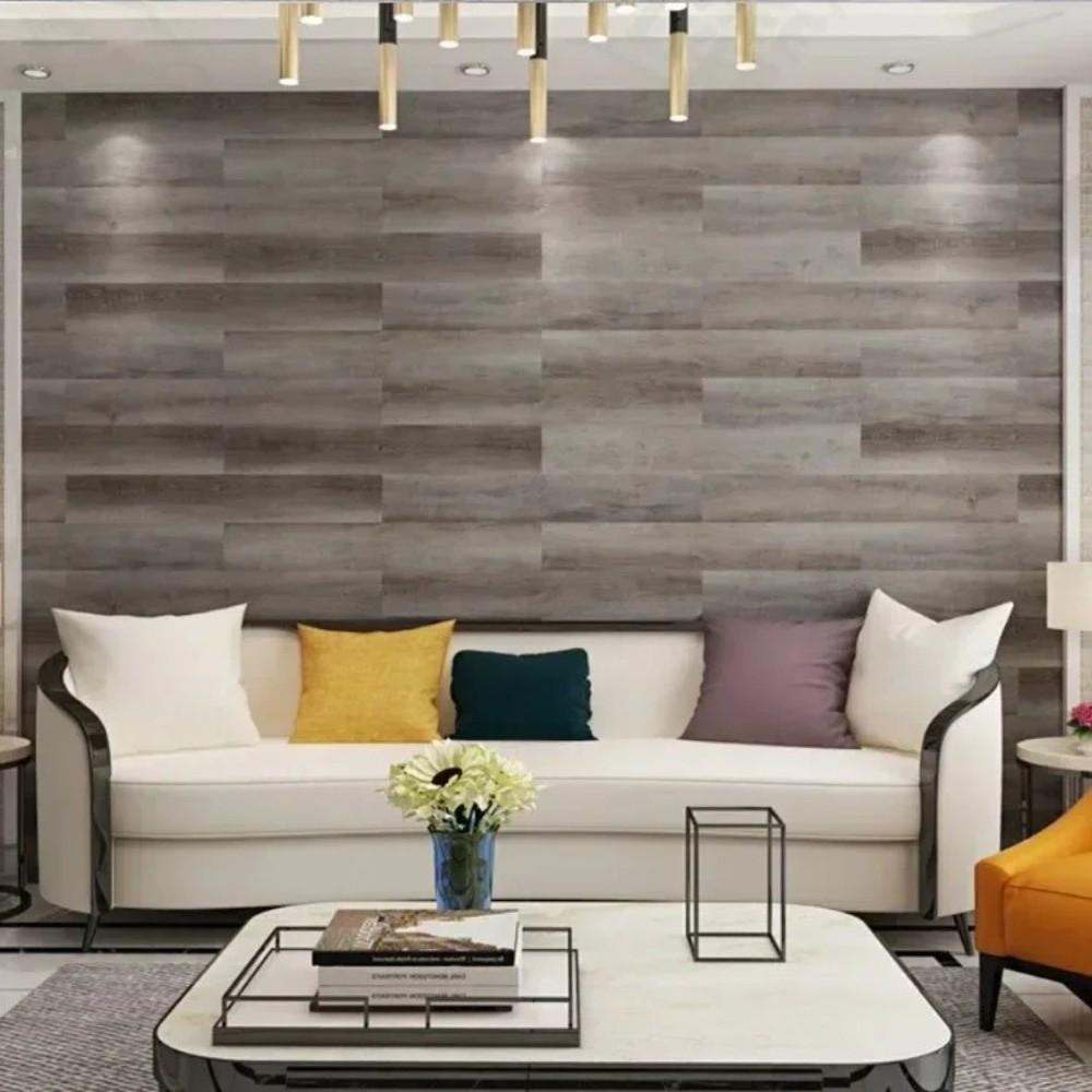 16 шт./набор Самоклеящиеся напольные наклейки Сделай сам Наклейка на стену под дерево Термостойкая Водонепроницаемая Имитация настенной плитки