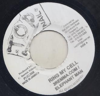 7-дюймовая пластинка 3REMMA.COM ELEPHANT MAN Ring My Cell NONE Top Nail 2008 Ямайка Регги Ска Даб Б/у