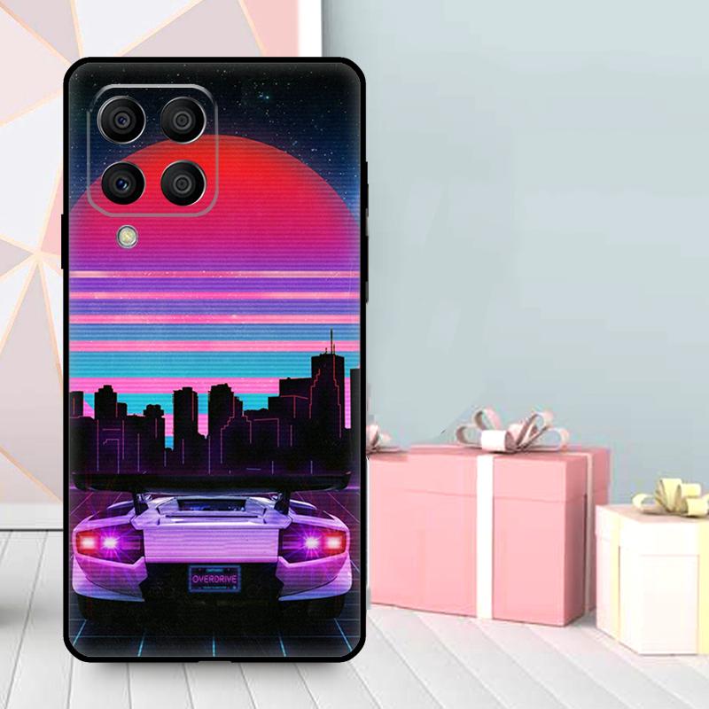 Neon Retrowave 80s Vintage Art Case For Samsung Galaxy M56 M52 M32 M53 M16 M11 M21 M31 M35 M12 M13 M14 M15 M36 M55 M34 M54